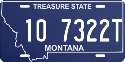 MT license plate 107322T