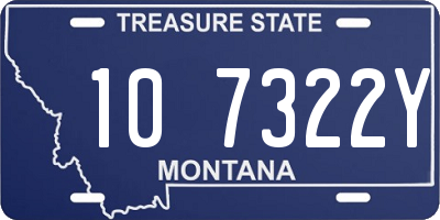 MT license plate 107322Y