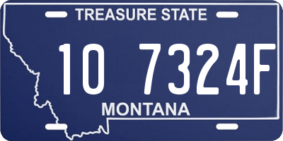 MT license plate 107324F