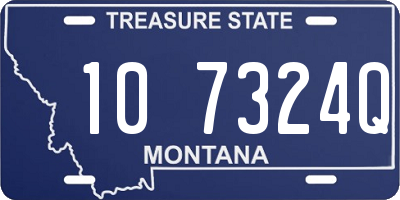 MT license plate 107324Q