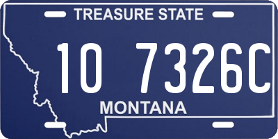 MT license plate 107326C