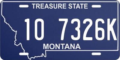 MT license plate 107326K