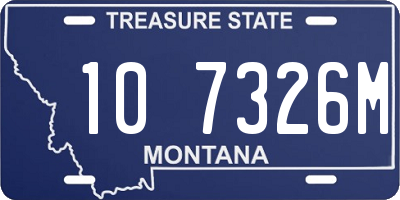 MT license plate 107326M