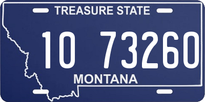 MT license plate 107326O