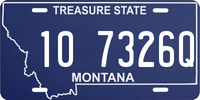 MT license plate 107326Q