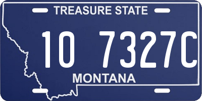 MT license plate 107327C