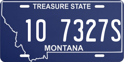 MT license plate 107327S