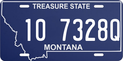 MT license plate 107328Q