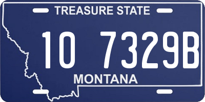 MT license plate 107329B