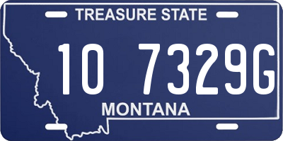 MT license plate 107329G