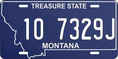 MT license plate 107329J