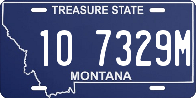 MT license plate 107329M