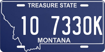 MT license plate 107330K