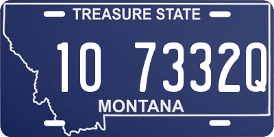 MT license plate 107332Q