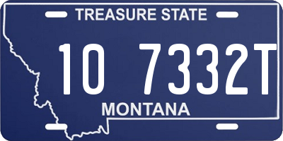 MT license plate 107332T