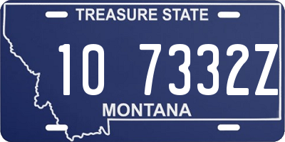 MT license plate 107332Z