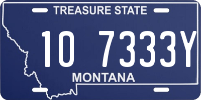 MT license plate 107333Y