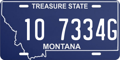 MT license plate 107334G