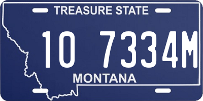 MT license plate 107334M