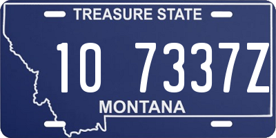 MT license plate 107337Z