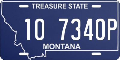 MT license plate 107340P