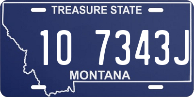 MT license plate 107343J
