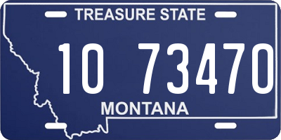 MT license plate 107347O