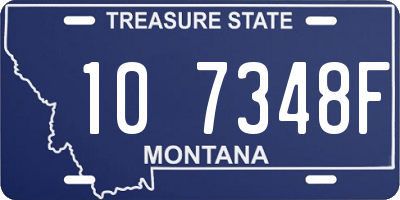 MT license plate 107348F