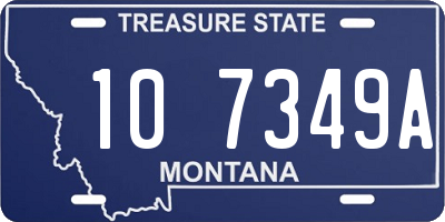 MT license plate 107349A