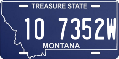 MT license plate 107352W