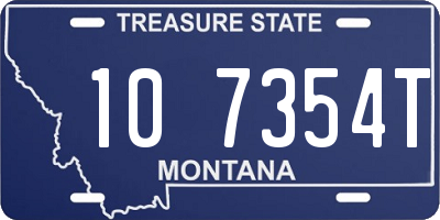 MT license plate 107354T