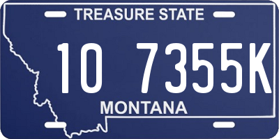 MT license plate 107355K