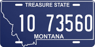 MT license plate 107356O