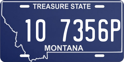 MT license plate 107356P