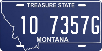 MT license plate 107357G