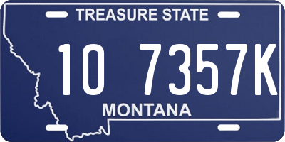 MT license plate 107357K