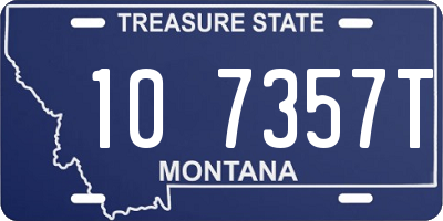 MT license plate 107357T