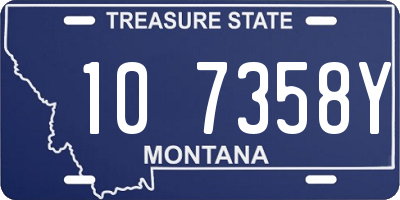 MT license plate 107358Y