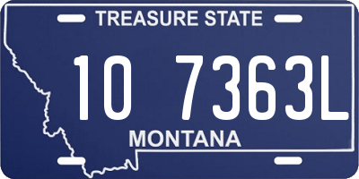 MT license plate 107363L