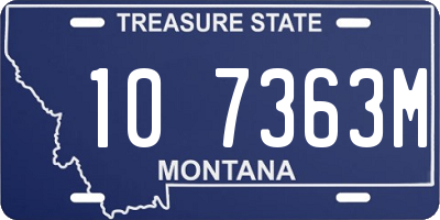 MT license plate 107363M