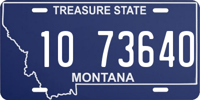 MT license plate 107364O