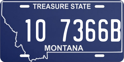 MT license plate 107366B