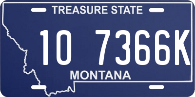 MT license plate 107366K