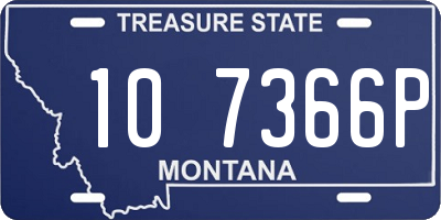 MT license plate 107366P