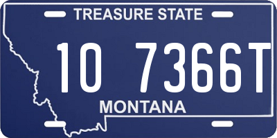 MT license plate 107366T