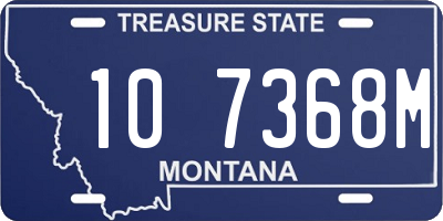 MT license plate 107368M