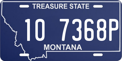 MT license plate 107368P