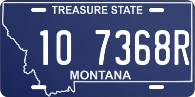 MT license plate 107368R