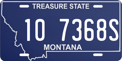 MT license plate 107368S