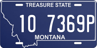 MT license plate 107369P